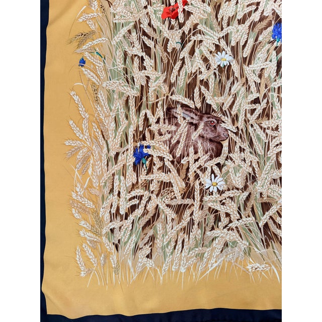 Hermès Hermès Les Blés Silk Scarf 2006 Designed by Grygkar Hugo For Sale - Image 4 of 12