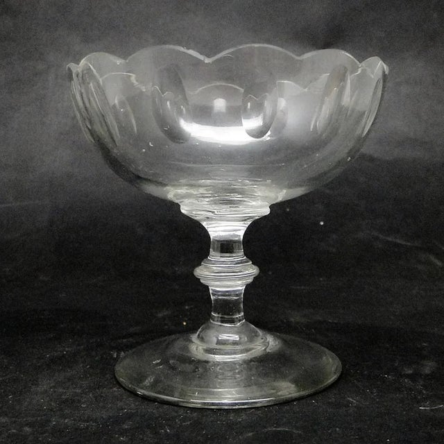 Biedermeier Style Bowl on Stand from Hortensja Glassworks, Poland, 1920s For Sale - Image 4 of 8