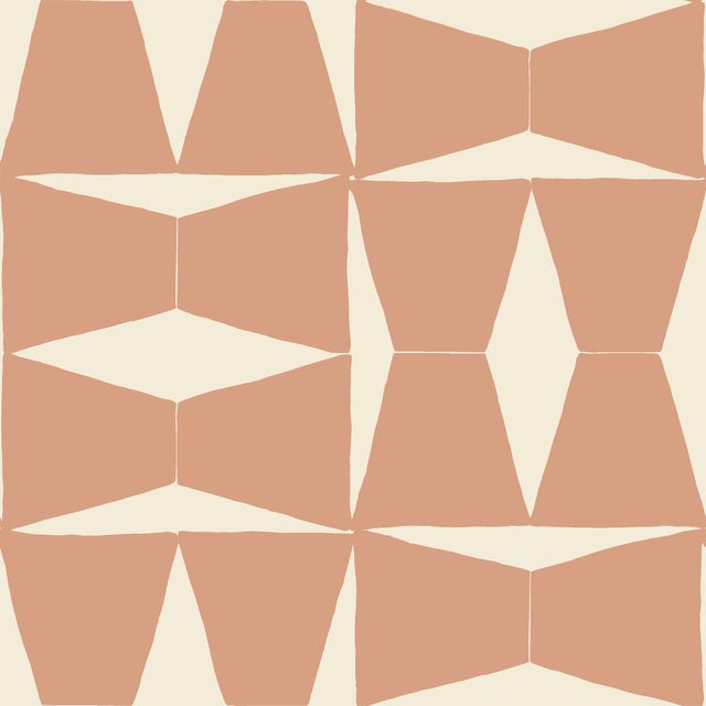 Contemporary Brancusi Wallpaper by Susan Hable in Blush Rose For Sale - Image 3 of 3