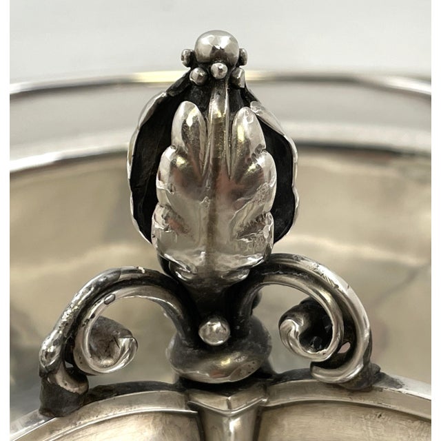 Georg Jensen Early 20th Century Georg Jensen Sterling Silver Hammered Bowl #271c With 3 Sections For Sale - Image 4 of 8