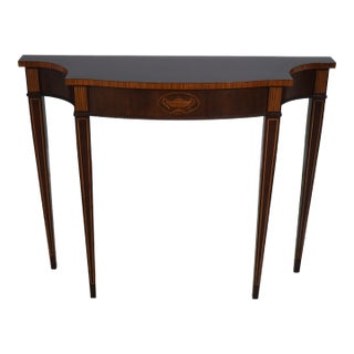 Councill Craftsmen Federal Inlaid Mahogany Console Table For Sale