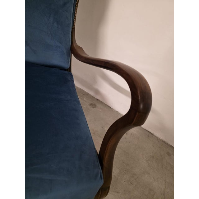 Wood Armchair attributed to Gigiotti Zanini, 1930s For Sale - Image 7 of 11