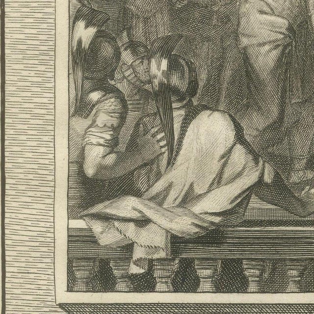 Pieter Mortier, Solomon Anointed King and the Judgment of Solomon, Pieter 1700, Engraving For Sale - Image 4 of 12