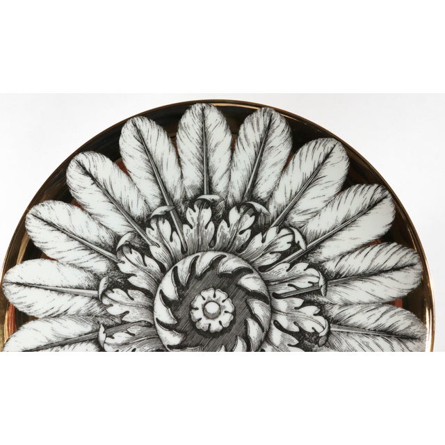 Rosoni Pattern Piero Fornasetti Porcelain Plates, a Numbered Set of Six For Sale - Image 9 of 17