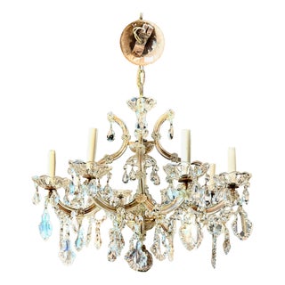 Mid 20th Century Maria Teresa Chandelier in Hand-Blown Murano Glass, 8-Light For Sale