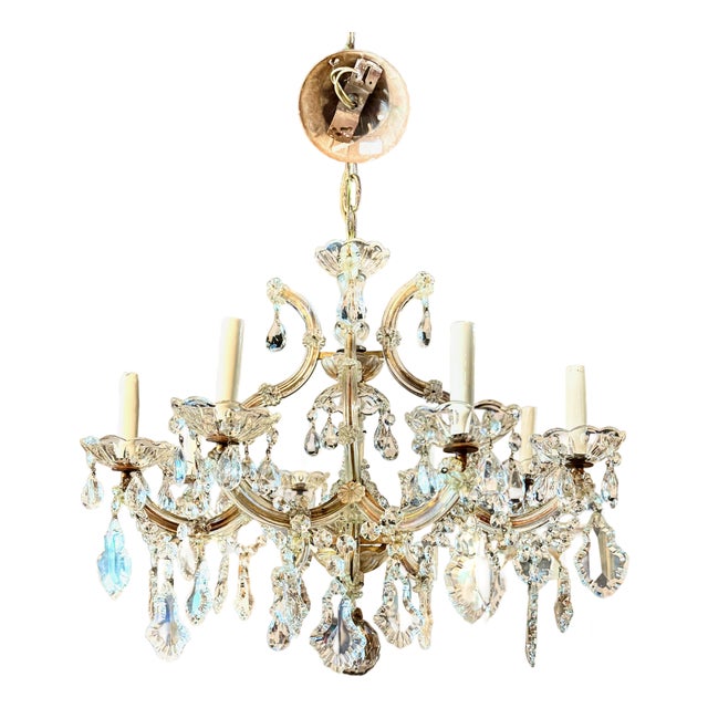 Mid 20th Century Maria Teresa Chandelier in Hand-Blown Murano Glass, 8-Light For Sale