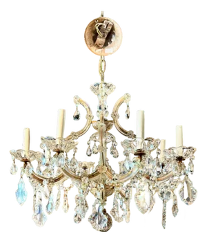 Mid 20th Century Maria Teresa Chandelier in Hand-Blown Murano Glass, 8-Light