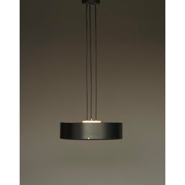 Minimalist ceiling lamp by Bruno Gatta for one of the top Italian lighting manufacturers - Stilnovo in 1959. A modernist...