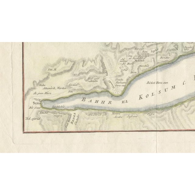 Antique Map of Sinai and Gulf of Suez by Niebuhr, Arabia, 1774 For Sale - Image 5 of 9