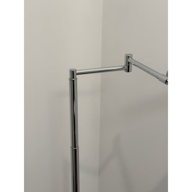 1970s Mid-Century Modern Swing-Arm Chrome Style After Koch & Lowy Floor Lamp For Sale In Chicago - Image 6 of 6