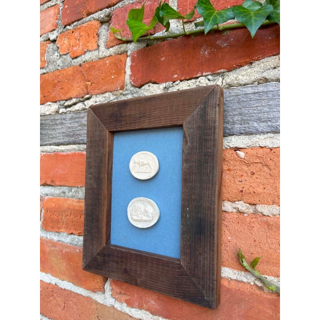 Italian Plaster Intaglios in Reclaimed Frame For Sale - Image 4 of 7