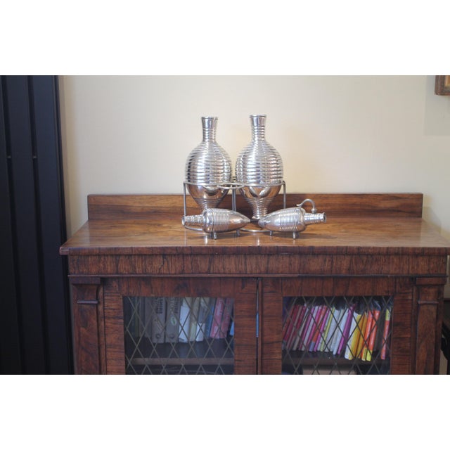 Italian Art Deco Silver-Plated Decanters from Calegaro, 1920s, Set of 5 For Sale - Image 14 of 15