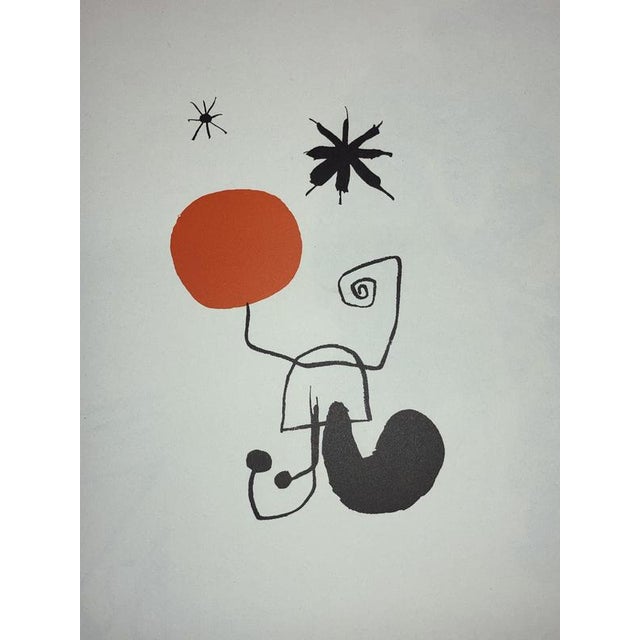 Joan Miro Behind the Mirror - 1959 Exhibition poster “Derrieve Le Miroir” by Joan Miro, Maeght Gallery. Original...