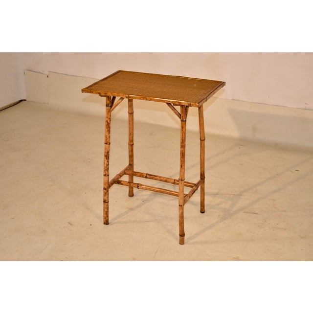 French Country Late 19th Century Tortoise Bamboo Side Table For Sale - Image 3 of 8