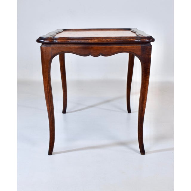 18th C. French Provincial Marble Top Occasional Side Table For Sale - Image 9 of 9