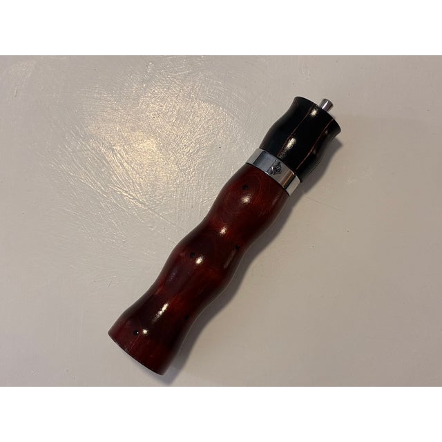 1980s Postmodern Hand-Turned Wooden Pepper Mill by Robert Wilhelm For Sale In Atlanta - Image 6 of 10