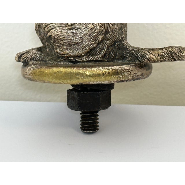 Metal Rare Early 20th Century Asprey London Bronze Begging Scottie Dog Car Radiator Mascot For Sale - Image 7 of 18