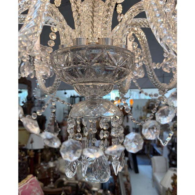 1950s 1950’s Venetian Crystal 12 Lite Chandelier For Sale - Image 5 of 6