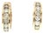 Late 20th-Century 14k Yellow Gold Diamond Hinged Hoop Earrings, Pair For Sale