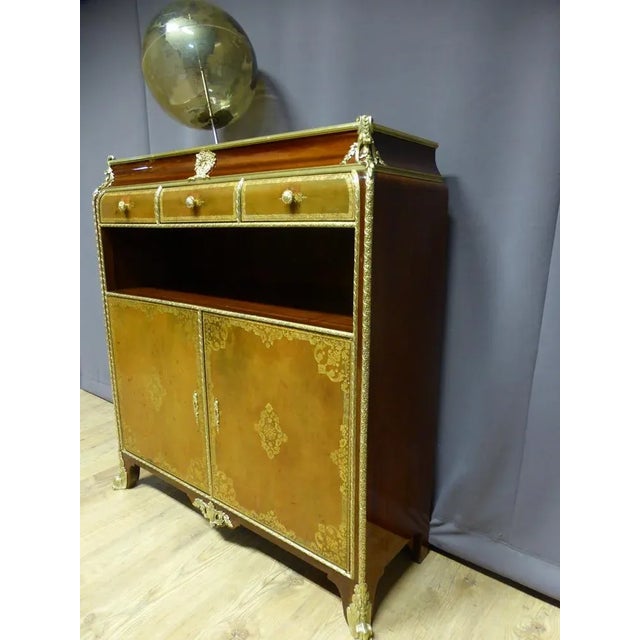 Louis XV Style French Mahogany Sideboard from Chaleyssin, 1950s For Sale - Image 3 of 11