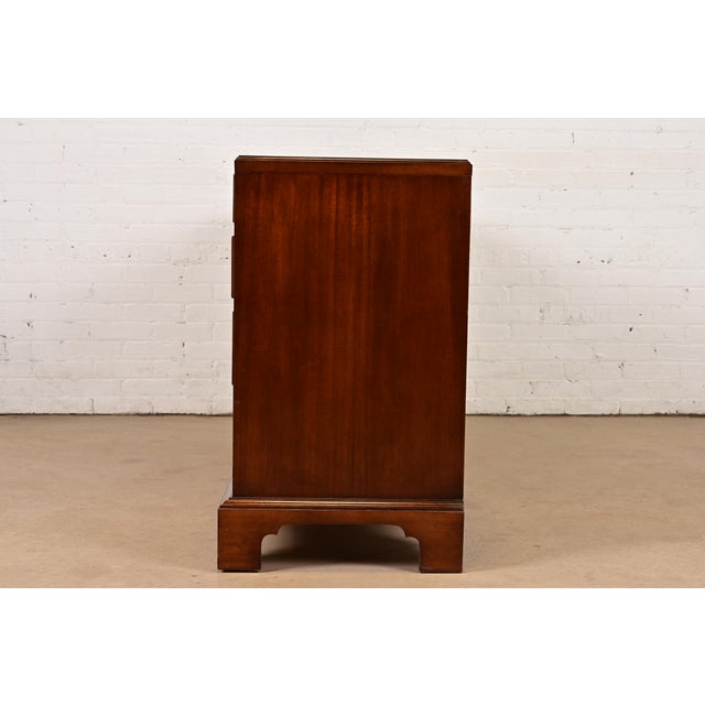 Century Furniture Mid-Century Hollywood Regency Campaign Burl Wood Triple Dresser or Credenza, Circa 1970s For Sale - Image 11 of 13