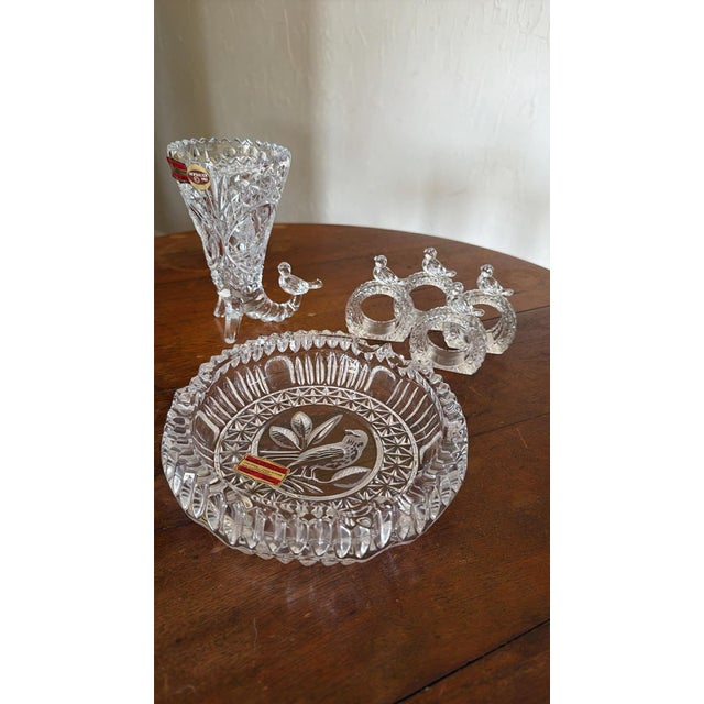 1980s Vintage Byrdes Lead Crystal Ashtray West Germany For Sale - Image 9 of 10