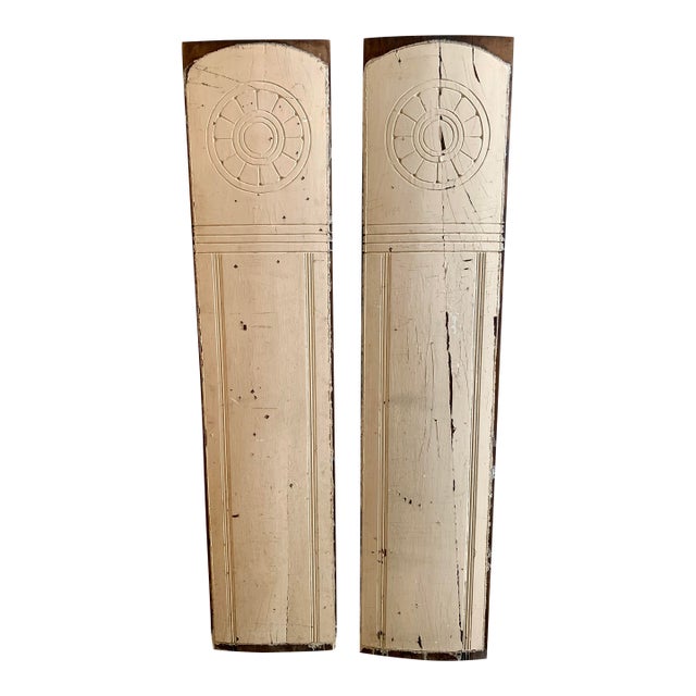 Pair Antique Carved Architectural Panels 65" Tall For Sale