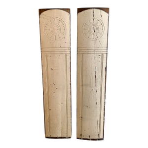 Pair Antique Carved Architectural Panels 65" Tall