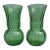 Vintage Green Glass Vase - A Pair For Sale