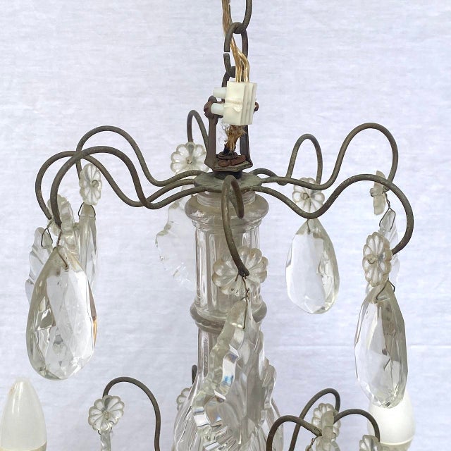 Antique Bohemian Crystal Chandelier, 1890s For Sale - Image 10 of 11