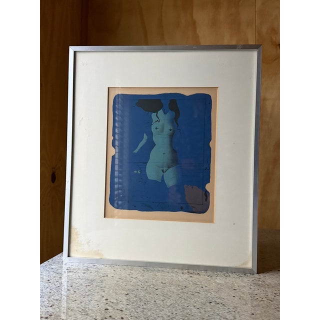 Paul Wunderlich, Torso sur une pierre bleue, Nude, Original Lithograph, 1972, Framed For Sale - Image 7 of 10