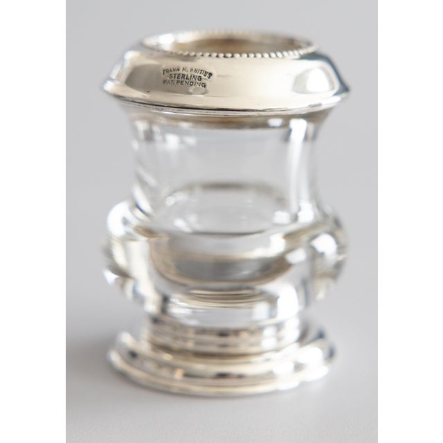 Vintage Sterling Silver & Glass Match Striker Holder For Sale - Image 9 of 9