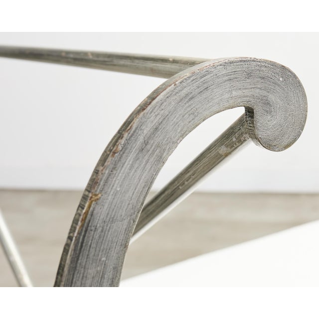 French Neoclassical Directoire Style Iron Sleigh-Form Daybed For Sale - Image 15 of 18