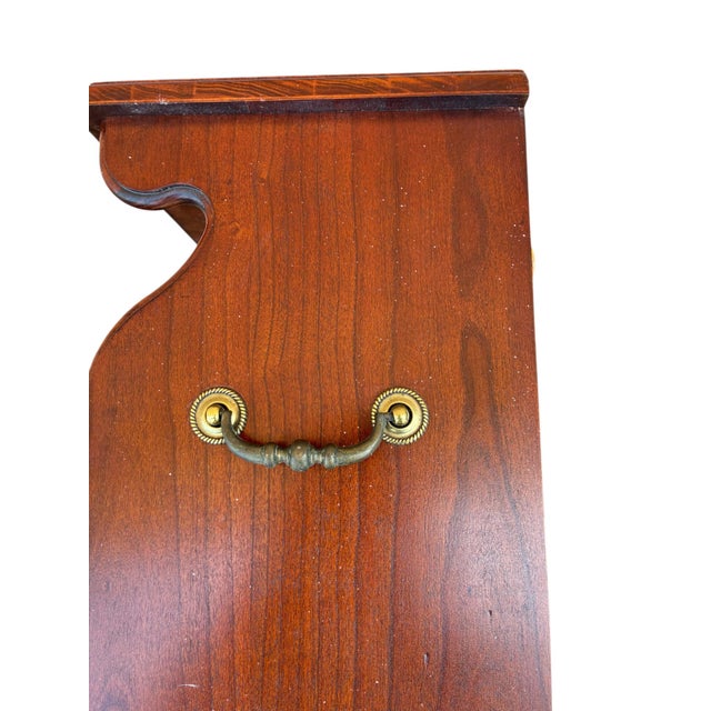 1990s Thomasville Collectors Cherry Chippendale Bed Steps Bedroom Dresser Chest For Sale - Image 11 of 12