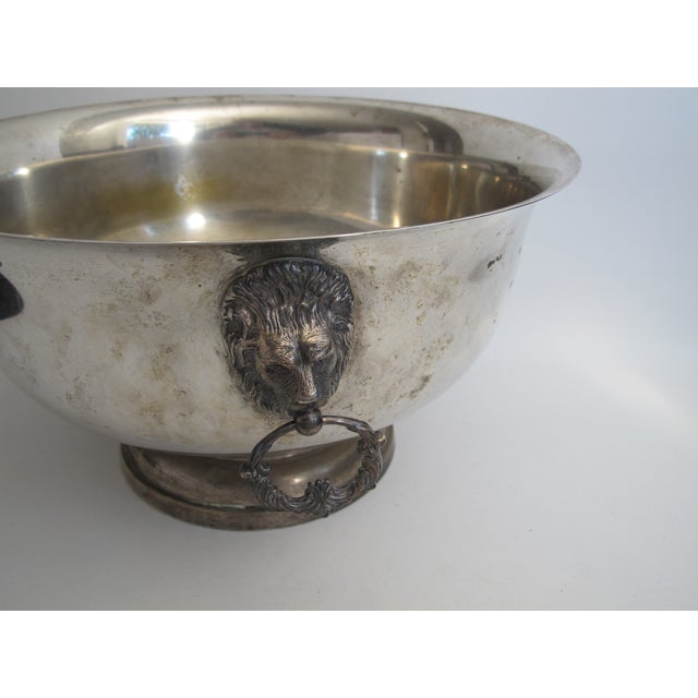 Sheffield Silver Lion Head Ice Bucket Chairish