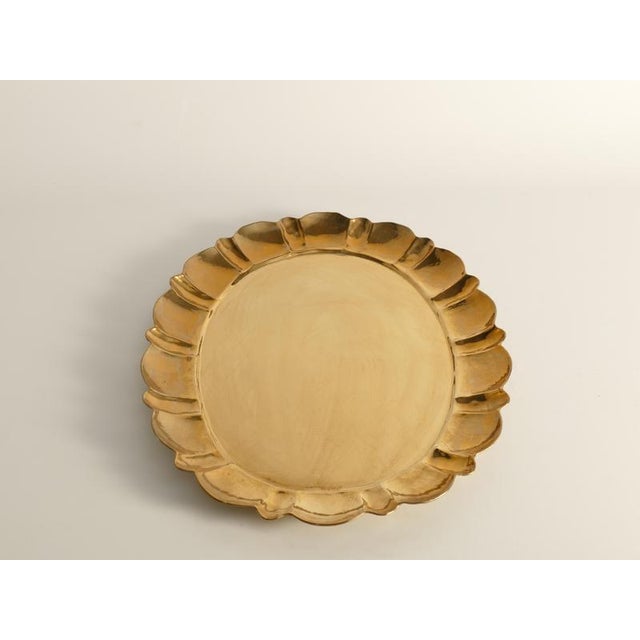 Metal Large Hollywood Regency Oval Brass Tray from Firma Lars Holmström, 1940s For Sale - Image 7 of 18