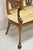 Vintage Italian Neoclassical Cherry Wood Dolphin Lyre Carved Rush Seat Bench For Sale - Image 4 of 12