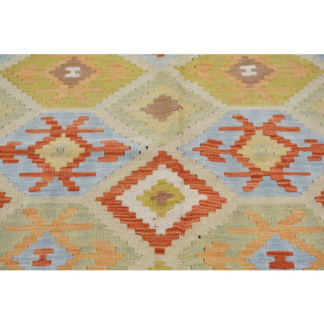 Islamic Afghan Maimana Flatweave Fine Wool Kilim, 4'9x6'9 For Sale - Image 3 of 6