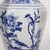 Large Blue & White Chinese Floral & Figural Hand Painted Porcelain Faceted Vase 20thC Measures - 21 7/8" x 8 1/2" x 8 1/2"
