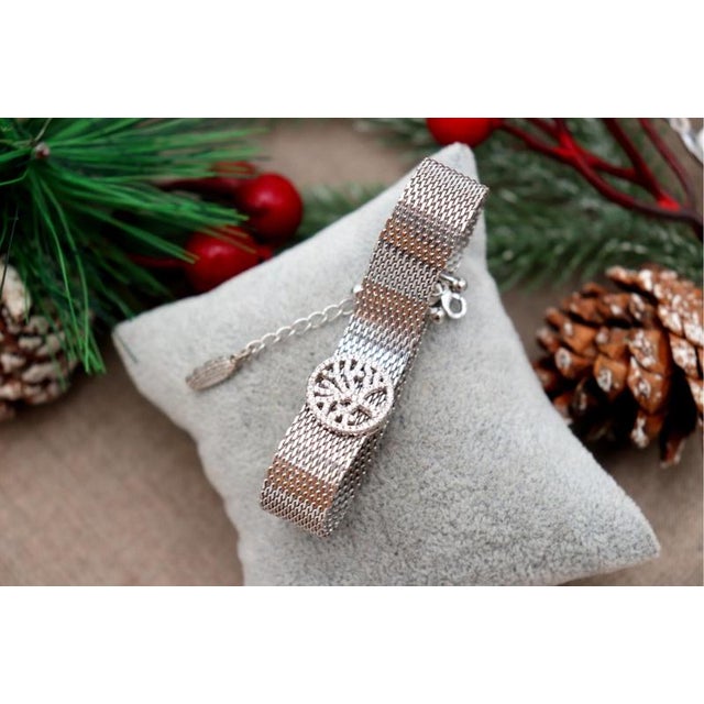 Tree of Life Silver Bracelet, in Worn conditions. Designed 1980 to 1989