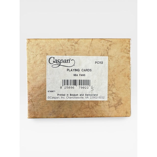 Traditional Caspari Sea Fans Double Deck Bridge Playing Cards by Janine Moore For Sale - Image 3 of 7