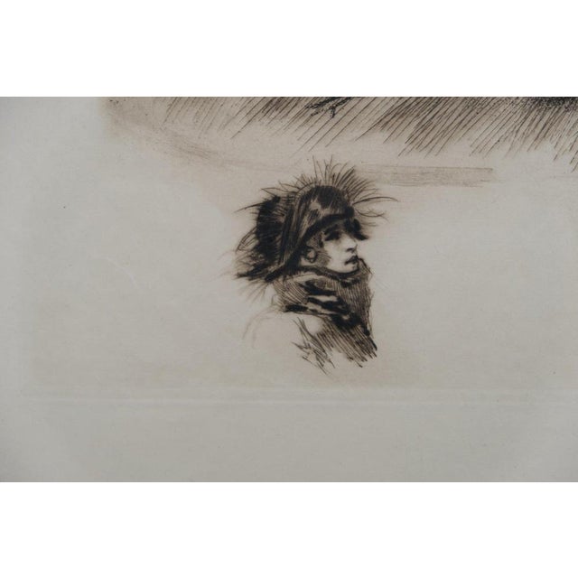 Alméry Lobel-Riche, Portrait de femme au manteau de fourrure, Etching For Sale - Image 6 of 8