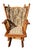 American Vintage Solid Wood Windsor-Style Glider Rocking Chair With Tufted Cushions For Sale - Image 3 of 9