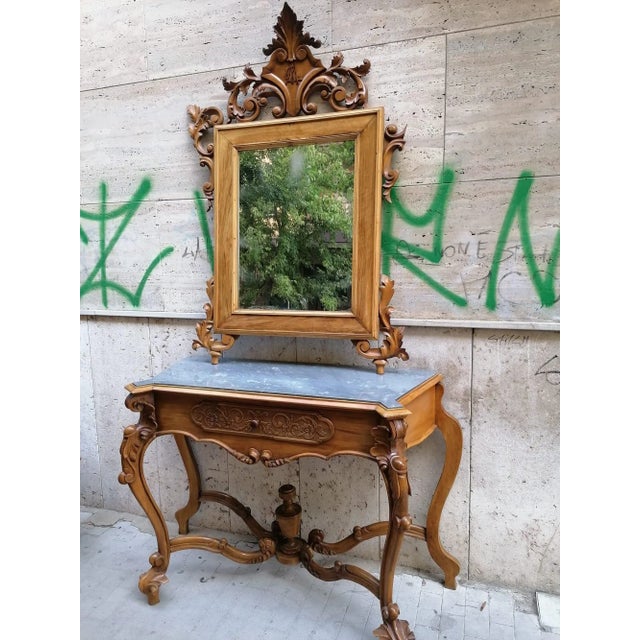Brown Baroque Console, 1900s, Set of 2 For Sale - Image 8 of 18