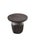 Contemporary Sculptural Suar Wood Side Table, Espresso Finish Modern Organic For Sale - Image 3 of 6