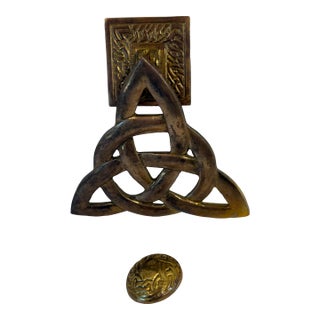 Brass Asian Door Knocker For Sale