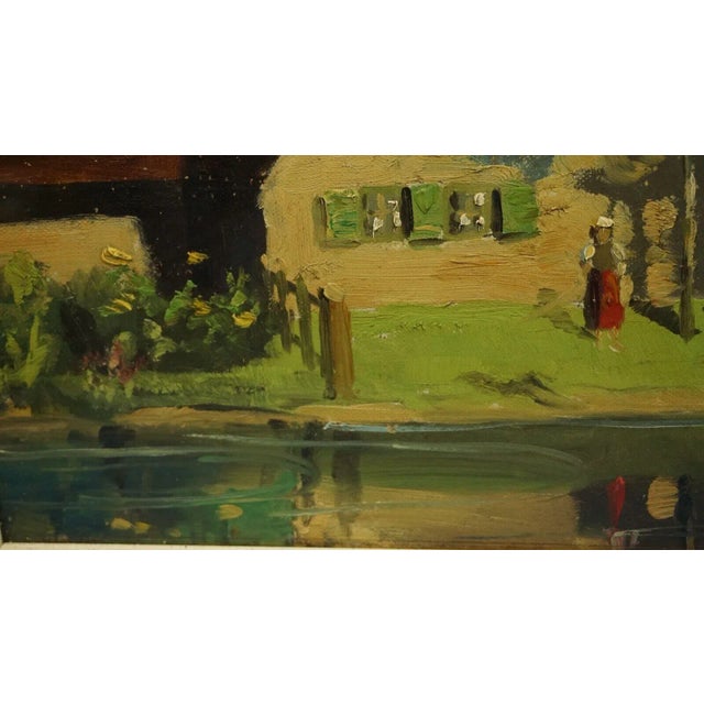 Otto Dill, Rural Landscape, 20th Century, Oil Painting on Cardboard For Sale - Image 9 of 18