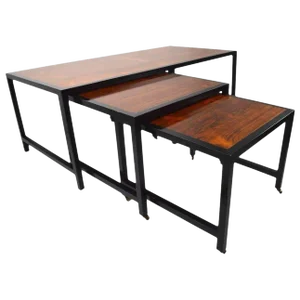 Three-Piece Nesting Tables Attributed to Harvey Probber Rosewood