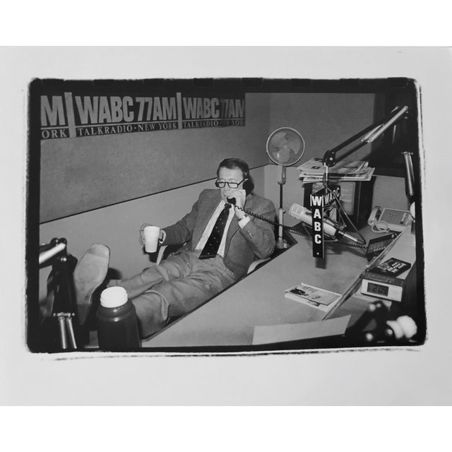 American Fred McDarrah, Vintage Signed Silver Gelatin Photograph Bob Grant Radio Personality Photo, 1994 For Sale - Image 3 of 7