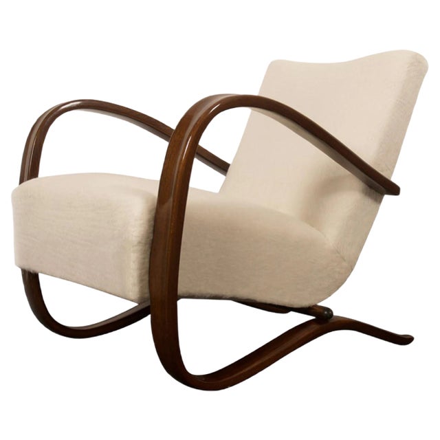 Art Deco H269 Armchair by Jindřich Halabala for Thonet, 1930s For Sale